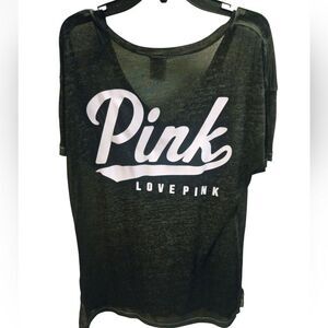PINK Victoria's Secret Black and White Graphic Tee